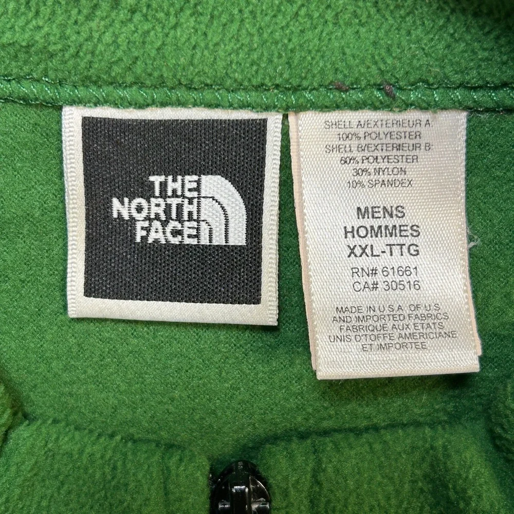 Vintage Y2K The North Face Quarter Zip Fleece Pullover Mens XXL Green USA